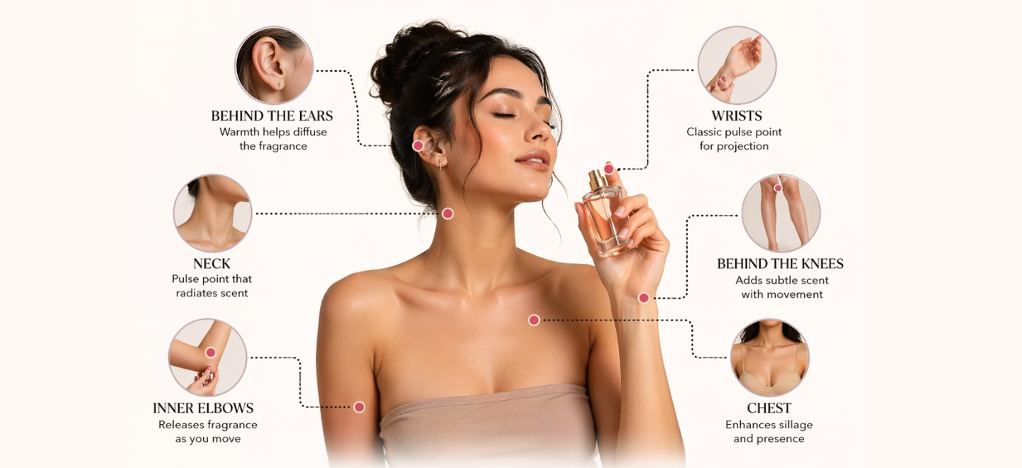 What Are Perfume Applying Points