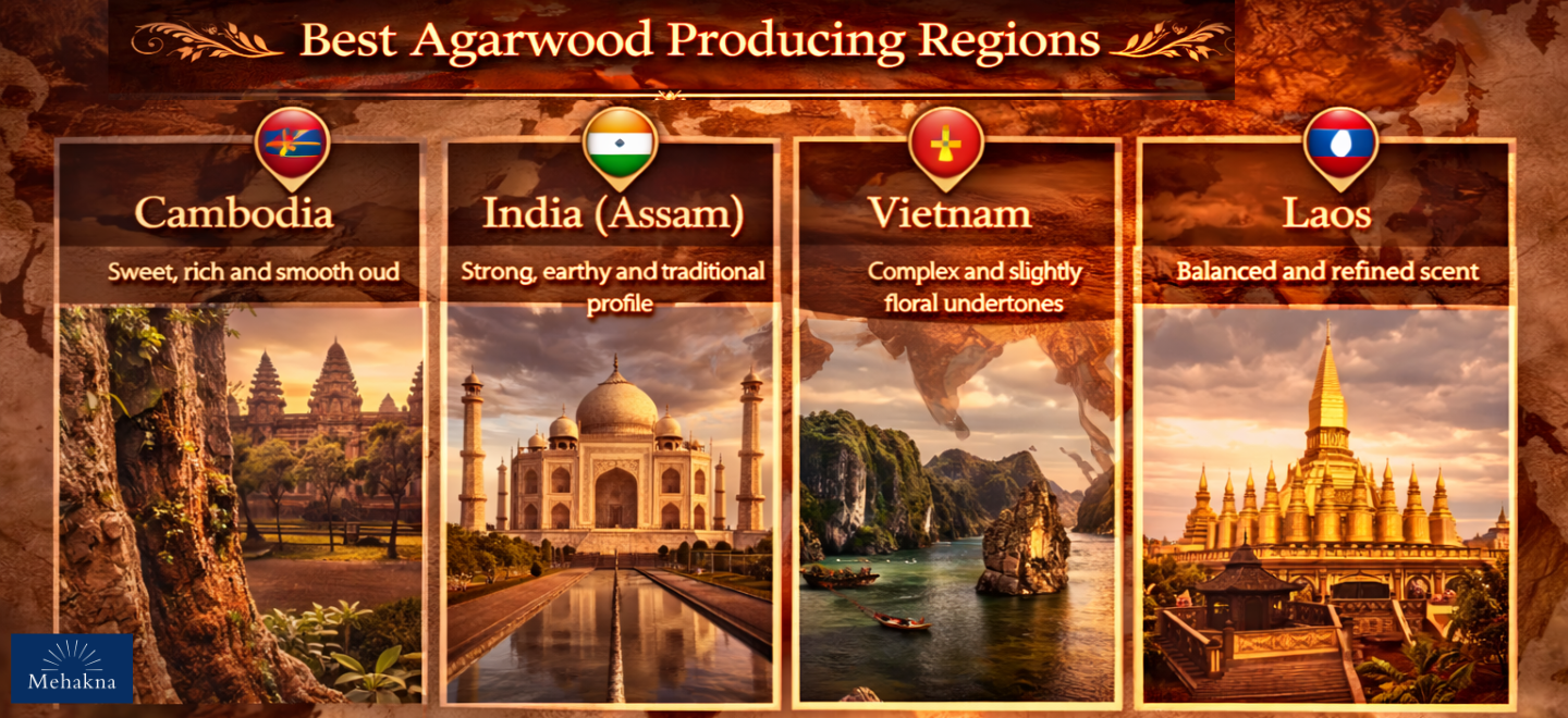 best countries for agarwood production regions states