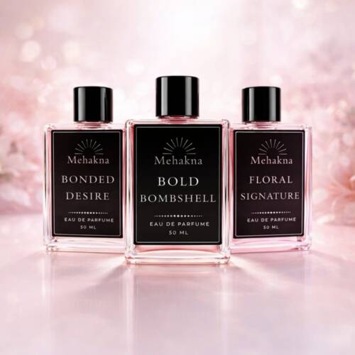Feminine Elegance Combo (Pack of 3) – Mehakna Perfumes, perfume for women set of 3, Combo perfume under 1200