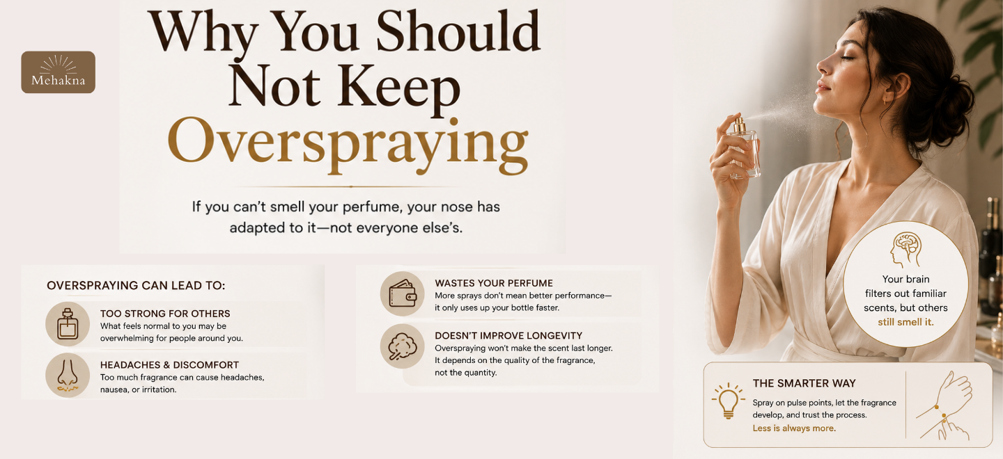 why you shold not keep overspraying perfume